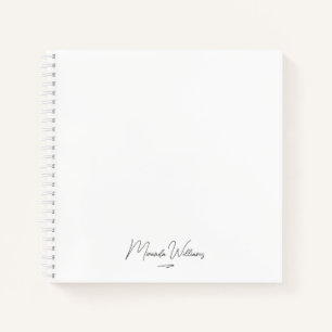 Minimalistischer handgeschriebener Individuelle Na Notizbuch