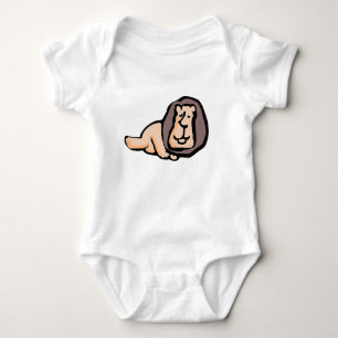 Minimalistischer handgezeichneter Löwe Baby Strampler