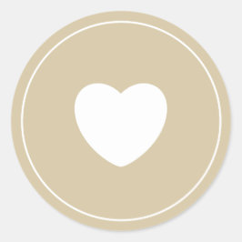 Minimalistischer Heftsticker | Champagne Runder Aufkleber