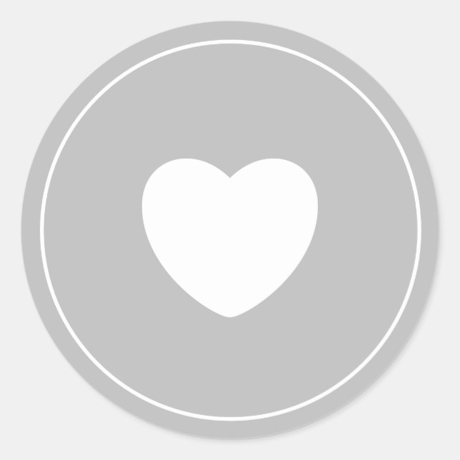 Minimalistischer Heftsticker | Dove Gray Runder Aufkleber (Vorderseite)