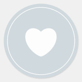 Minimalistischer Heftsticker | Meerblau Runder Aufkleber