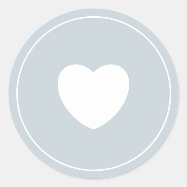 Minimalistischer Heftsticker | Meerblau Runder Aufkleber (Vorderseite)
