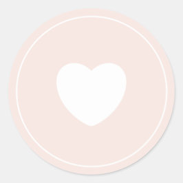 Minimalistischer Heftsticker | Rosa Runder Aufkleber