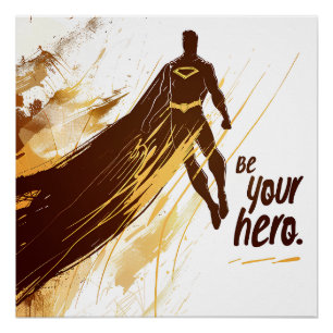 Minimalistischer Held Poster