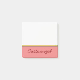 Minimalistischer heller korallenroter Hintergrund Post-it Klebezettel