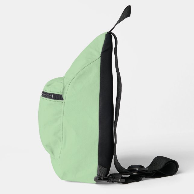 Minimalistischer hellgrüner Hintergrund Crossbody Bag (Rechts)