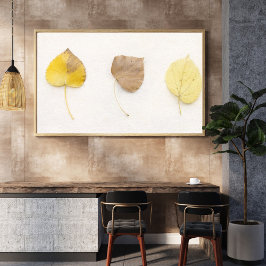 Minimalistischer Herbstblätter-Kunstprint – Neutra Poster