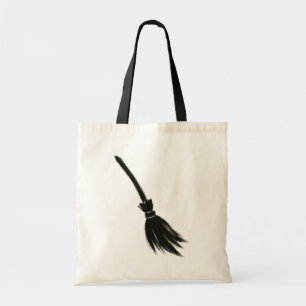Minimalistischer Hexenbesen – Tuschpinsel-Design a Tragetasche