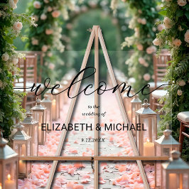 Minimalistischer Hochzeitsempfang Acrylschild