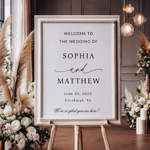 Minimalistischer Hochzeitsempfang Poster