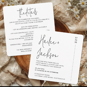 Minimalistischer Hochzeitsplatz Einladung