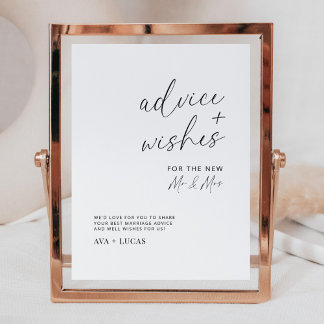 Minimalistischer Hochzeitsratgeber und Begeisterun Poster