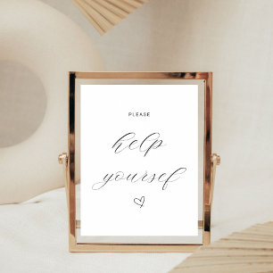 Minimalistischer Hochzeitssaal Sockelschild