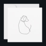 Minimalistischer Hund, der eine Karte Zeichne<br><div class="desc">Diese niedliche Minimalistische Hundeschlittenkarte ist die perfekte Karte für den Hundefreund in deinem Leben.</div>