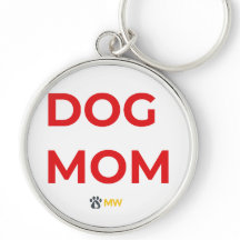 Minimalistischer Hunde-Mama-Schlüsselanhänger – Sü