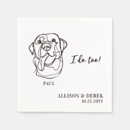 Minimalistischer Hundekuchen Einfache Hochzeit Serviette