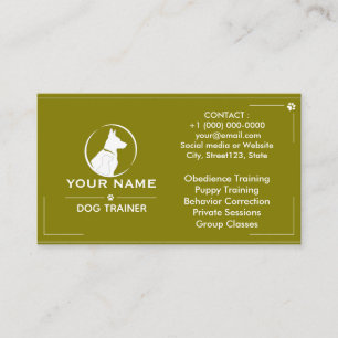 Minimalistischer Hundetrainer Individuelle Visiten Visitenkarte