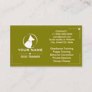 Minimalistischer Hundetrainer Individuelle Visiten Visitenkarte