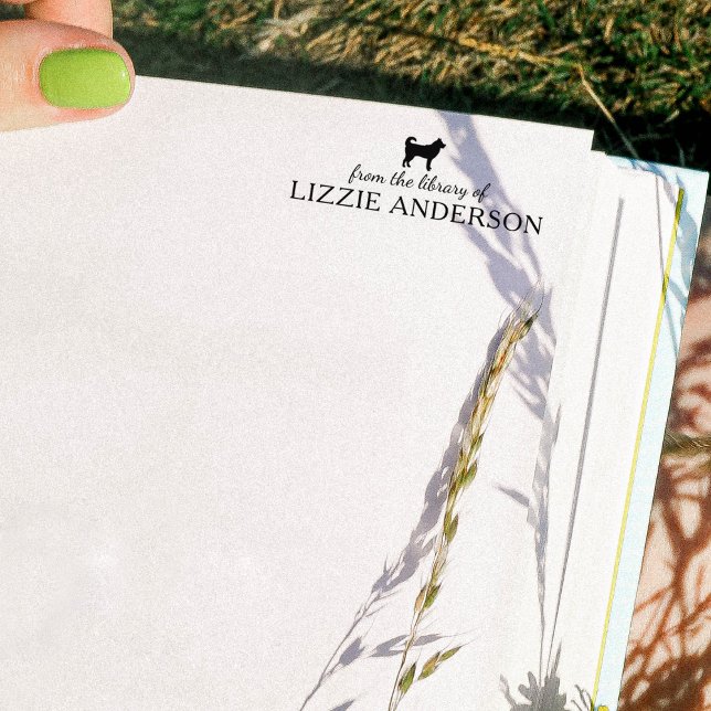 Minimalistischer Husky-Hund aus der Bibliothek, Bu Gummistempel (Von Creator hochgeladen)