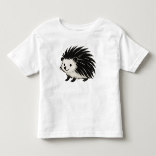 Minimalistischer Igel - Schwarzes Farbmuster Kleinkind T-shirt