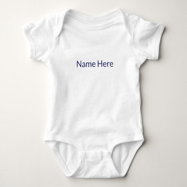 Minimalistischer Individuelle Name Baby Strampler (Vorderseite)