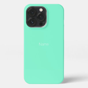 Minimalistischer individuelle Name Monogramm Aqua iPhone 13 Pro Hülle