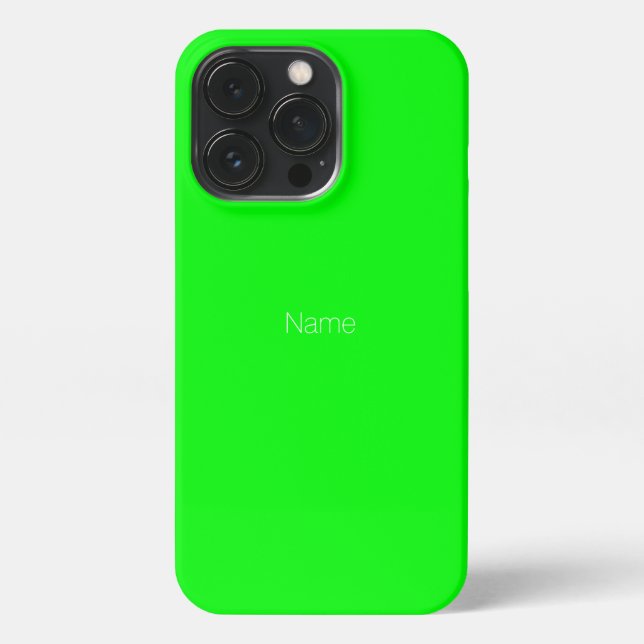 Minimalistischer individuelle Name Monogramm Neong iPhone 13 Pro Hülle (Rückseite)