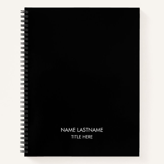Minimalistischer individuelle Name Notizbuch (Vorderseite)