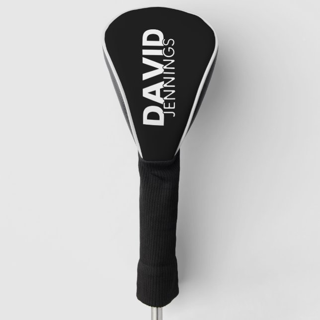 Minimalistischer Individuelle Name oder Logo Golf Headcover (Vorderseite)