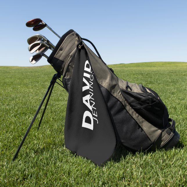 Minimalistischer Individuelle Name oder Logo Golfhandtuch (Gras)