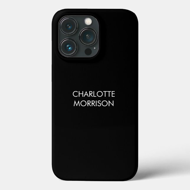 Minimalistischer individuelle Name Text monogramm  Case-Mate iPhone Hülle (Rückseite)