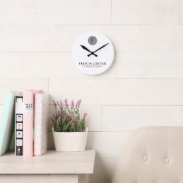 Minimalistischer individueller Name Moderner elega Runde Wanduhr