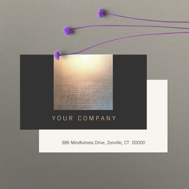 Minimalistischer InnenDesigner Gold Black Visitenkarte (Von Creator hochgeladen)