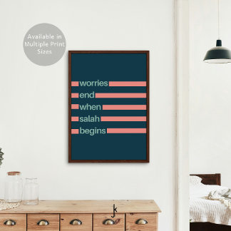 Minimalistischer islamischer Streifen-Spruch in Du Poster