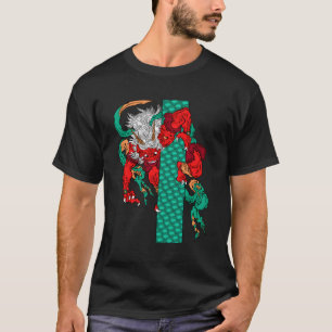 Minimalistischer japanischer Demon Art Oni Ogre De T-Shirt