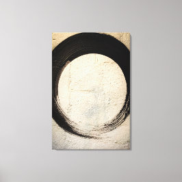 Minimalistischer japanischer Enso-Kreis Wabi-Sabi  Leinwanddruck