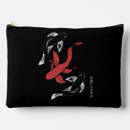 Minimalistischer japanischer Koi Fish handGezeichn Zubehörtasche