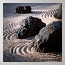 Minimalistischer japanischer Zen-Garten - Raked Gr