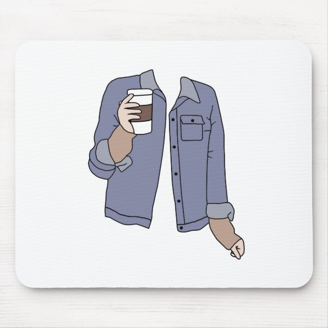 Minimalistischer Jean Jacket Mouse Pad Mousepad (Vorne)