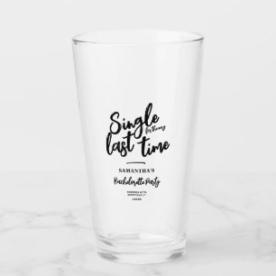 Minimalistischer Junggeselinnen-Abschied Glas