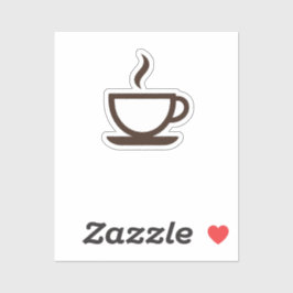 ☕ Minimalistischer Kaffee Cup - Barista & Café Vib Aufkleber