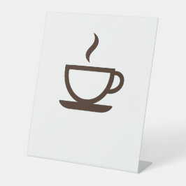 ☕ Minimalistischer Kaffee Cup - Barista & Café Vib Sockelschild