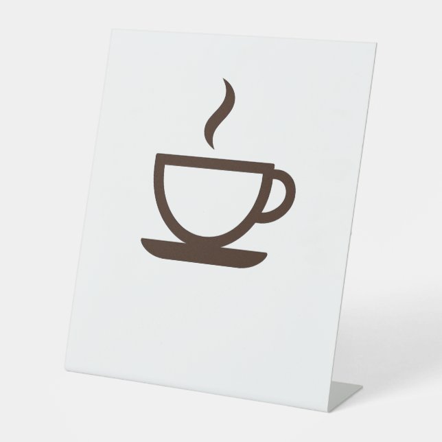 ☕ Minimalistischer Kaffee Cup - Barista & Café Vib Sockelschild (Vorderseite)