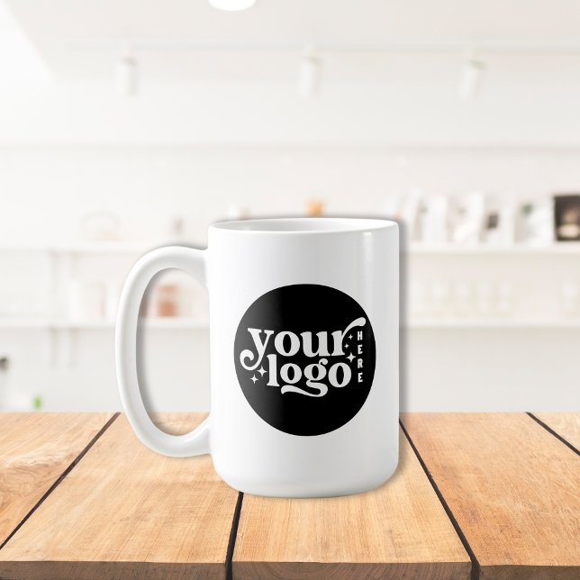 Minimalistischer Kaffee mit dem Logo "Custom Busin Kaffeetasse (Von Creator hochgeladen)