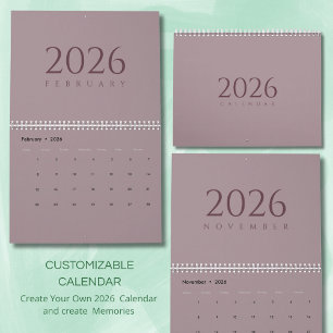 Minimalistischer Kalender mit neutralen Tönen