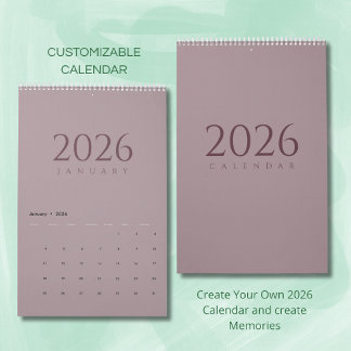 Minimalistischer Kalender mit neutralen Tönen