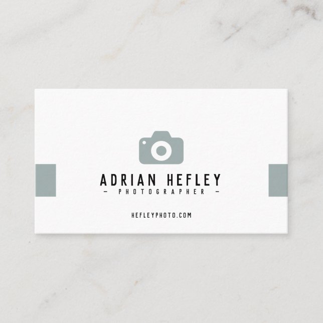 Minimalistischer Kamerafotograf Mint 2 Visitenkarte (Vorderseite)