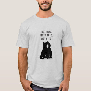 Minimalistischer Katzen-Introvertierter Herren-Zit T-Shirt