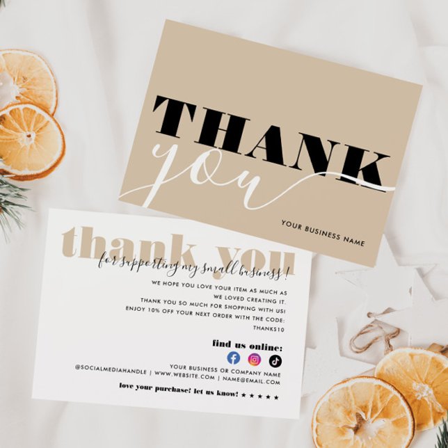 Minimalistischer Kauf eines modernen Unternehmens Dankeskarte (Von Creator hochgeladen)