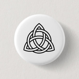 Minimalistischer keltischer Dreifachknoten Triquet Button